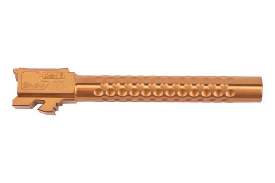 Zev Tech Glock G34 Optimized Match Barrel Gen 5 features a target crown muzzle and dimpled fluting
